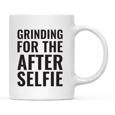 Grinding for the Selfie Ceramic Mug Image 2