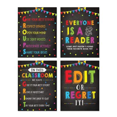 GRIT Classroom Rules 8.5x11in 4-Pack Image 1