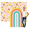 Groovy Rainbow Backdrop &amp; Cardboard Stand-Up Decorating Kit - 2 Pc. Image 1