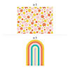 Groovy Rainbow Backdrop &amp; Cardboard Stand-Up Decorating Kit - 2 Pc. Image 1