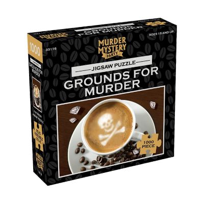Grounds for Murder 1000 Piece Classic Mystery Jigsaw Puzzle Image 1