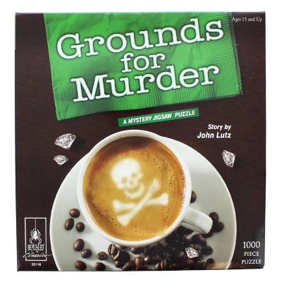 Grounds for Murder 1000 Piece Classic Mystery Jigsaw Puzzle Image 1