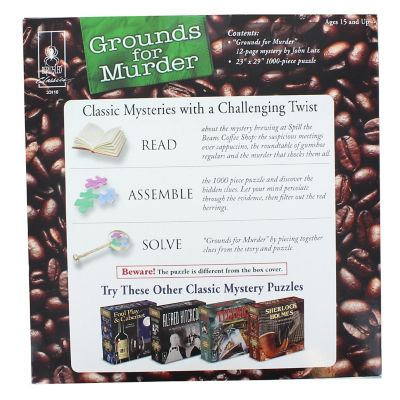 Grounds for Murder 1000 Piece Classic Mystery Jigsaw Puzzle Image 2