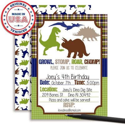 Growl Stomp Roar Invitations 40pc. by AmandaCreation Image 2