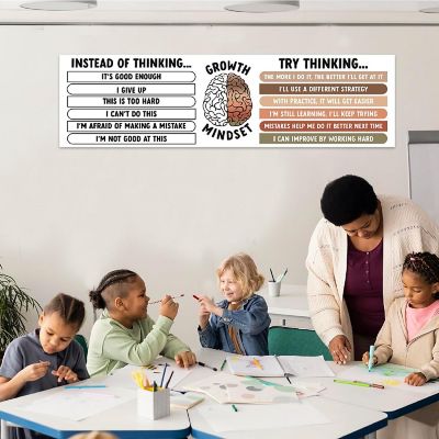 Growth Mindset Classroom Banner - 13 x 48 Inch Image 2