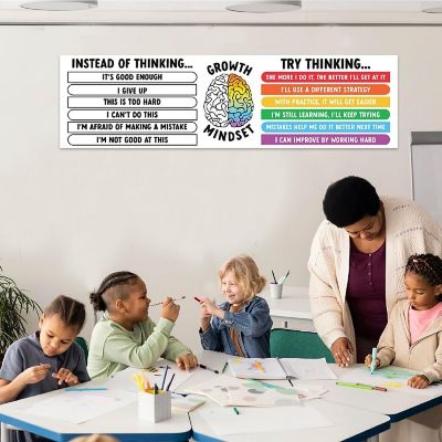 Growth Mindset Classroom Banner - 13 x 48 Inch Image 2