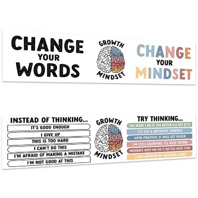 Growth Mindset Classroom Banner 2PC 13x48 Image 1