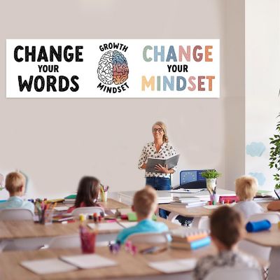 Growth Mindset Classroom Banner 2PC 13x48 Image 1