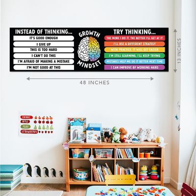 Growth Mindset Rainbow Banner 2PC 13x48 Image 3