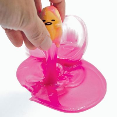 Gudetama The Lazy Egg Metallic Slime & Mini Figure Pink | Oriental Trading