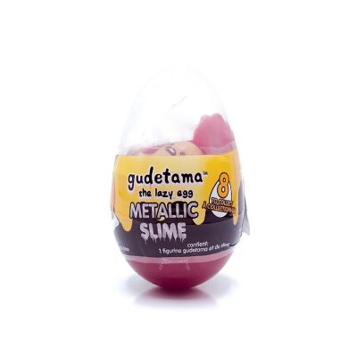 Gudetama The Lazy Egg Metallic Slime & Mini Figure  Red Image 1