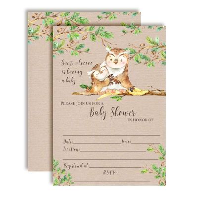 Guess Whooo Owl Invitations 40pc. by AmandaCreation Image 1
