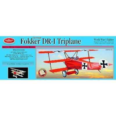 Guillow'S Fokker Dr1 Triplane Laser Cut Model Kit Image 1