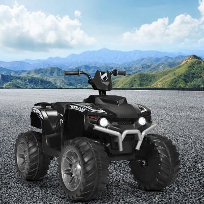 Gymax 12V Electric Kids Ride On Car ATV 4-Wheeler Quad w/ Music LED ...