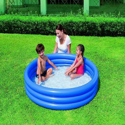 H2OGO! 3 Rings Kiddie Pool for Toddler, Kids Swimming Pool, Inflatable Baby Ball Pit Pool (Blue, 60") Image 1
