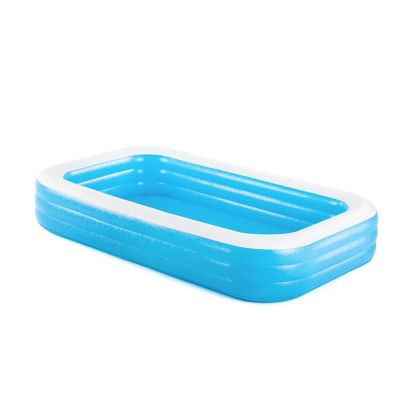 H2OGO! Blue Rectangular Family Pool &amp;#8211; 10' Inflatable Outdoor Splash Pool Image 1