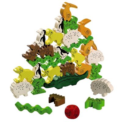 HABA Animal Upon Animal - Classic Wooden Stacking Game Fun for The Whole Family (Made in Germany) Image 1