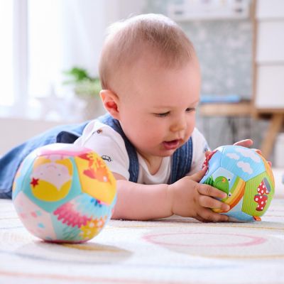 HABA Baby Ball Rainbow World 4.5" for Babies 6 Months and Up Image 1