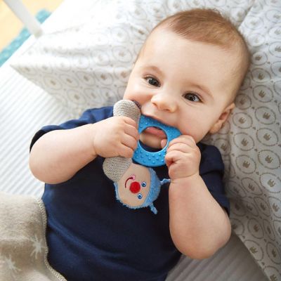 HABA Chomp Champ Snail Plush and Silicone Teether Image 1
