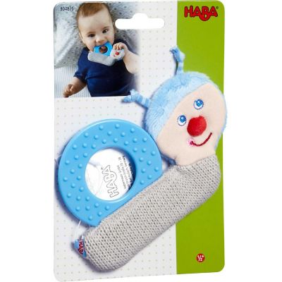 HABA Chomp Champ Snail Plush and Silicone Teether Image 3