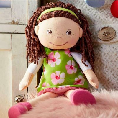 HABA Coco 12" Soft Doll with Brown Hair, Embroidered Face Image 1