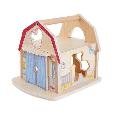HABA Farmhouse Sorting Box Wooden Shape Sorter Toy Image 1