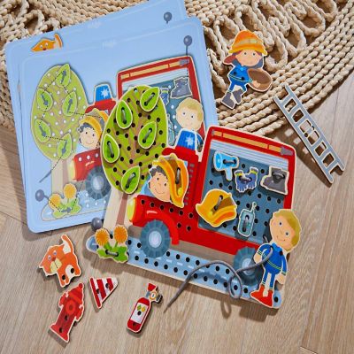 HABA Fire Engine Rescue Themed Threading Game Image 2
