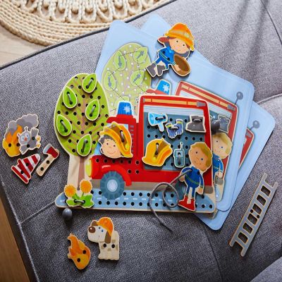 HABA Fire Engine Rescue Themed Threading Game Image 3