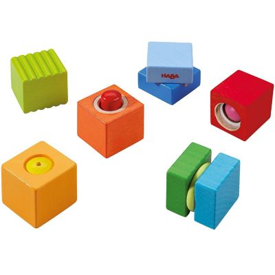 HABA Fun with Sounds Wooden Discovery Blocks with Acoustic Sounds (Made in Germany) Image 1