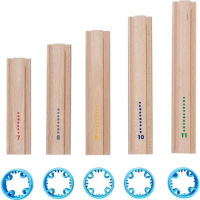 HABA Kullerbu Expansion Set - Tall Columns - 10 Piece Set for Creating Extra Tall Ball Track Layouts Image 1