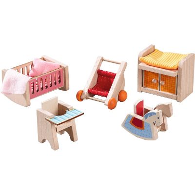 HABA Little Friends Children's Nursery Room - Dollhouse Furniture for 4" Bendy Dolls Image 1