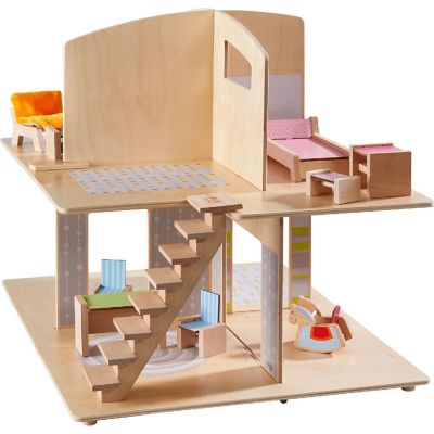 HABA Little Friends Dollhouse City Villa with 10 Pieces of Furniture Image 3