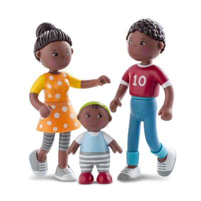 HABA Little Friends Family Time - Mom, Dad and Baby Dollhouse Toy Figures Image 1