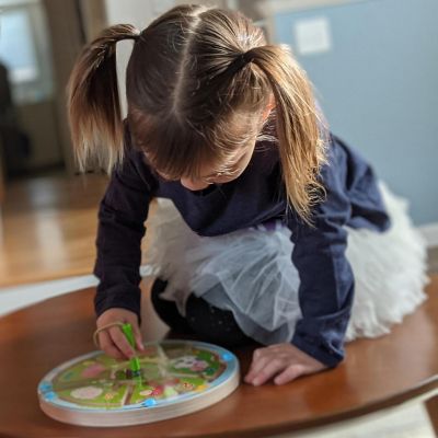 HABA Number Maze Magnetic Game STEM Toy Encourages Color Recognition, Fine Motor &amp; Counting Image 2