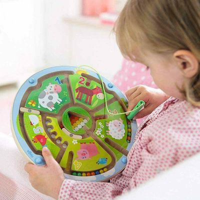 HABA Number Maze Magnetic Game STEM Toy Encourages Color Recognition, Fine Motor &amp; Counting Image 3
