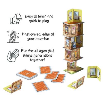 HABA Rhino Hero A Heroic Stacking Card Game for Ages 5 and Up - Triple Award Winner Image 2