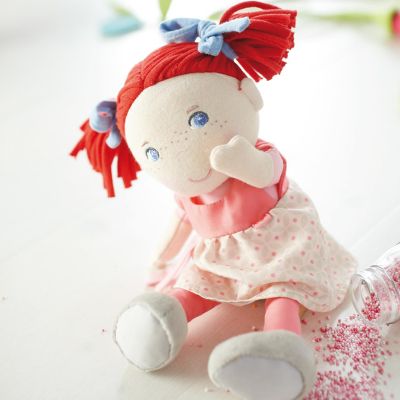 HABA Soft Doll Mirli 8" - First Baby Doll with Red Pigtails for Ages 6 Months and Up. Image 2