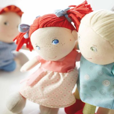 HABA Soft Doll Mirli 8" - First Baby Doll with Red Pigtails for Ages 6 Months and Up. Image 3