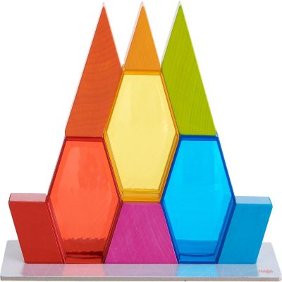HABA Stacking Game Color Crystals with 12 Template Cards (Made in Germany) Image 1