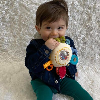 HABA Teether Cuddly Rainbow Round - Soft Activity Toy with Rattling &amp; Teething Elements Image 3