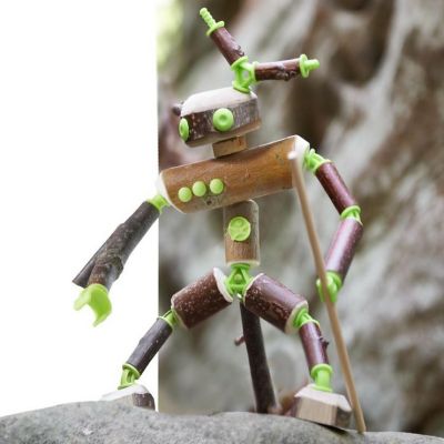 HABA Terra Kids Connectors Backyard Craft Kit Figures - 66 Piece Set Image 3