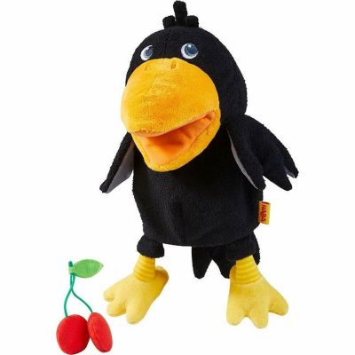 HABA Theo The Raven Glove Puppet with Cherries Image 1