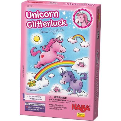 HABA Unicorn Glitterluck Cloud Crystals - A Sparkling Die Competition Ages 3+ (Made in Germany) Image 1