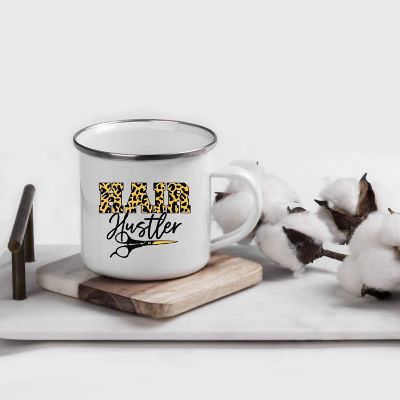 Hair Hustler Leopard 11oz Campfire Mug Image 1