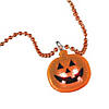 Halloween Bead Necklaces with Light-Up Pumpkin - 12 Pc. Image 1