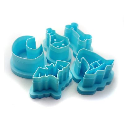 Halloween Clay Cutters - Bat, Moon, Witch Hat, Bone, Potion - 5 pcs Image 2