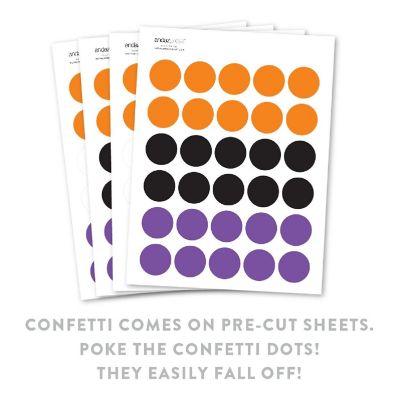 Halloween Confetti Orange Black, 180-Pack Image 1