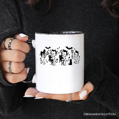 Halloween Devils and Cats Mug, Spooky Season Gift Image 2