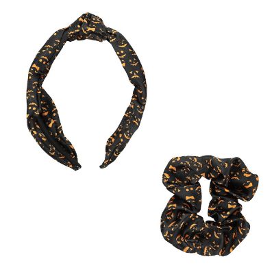 Halloween Jack-O'-Lantern 2-Piece Headband &amp; Scrunchie Set Image 1