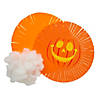 Halloween Jack-O&#8217;-Lantern Fleece Tied Pillow Craft Kit - Makes 6 Image 1